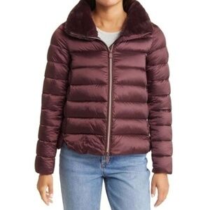 Save The Duck. Mei Faux Fur Collar Coat.